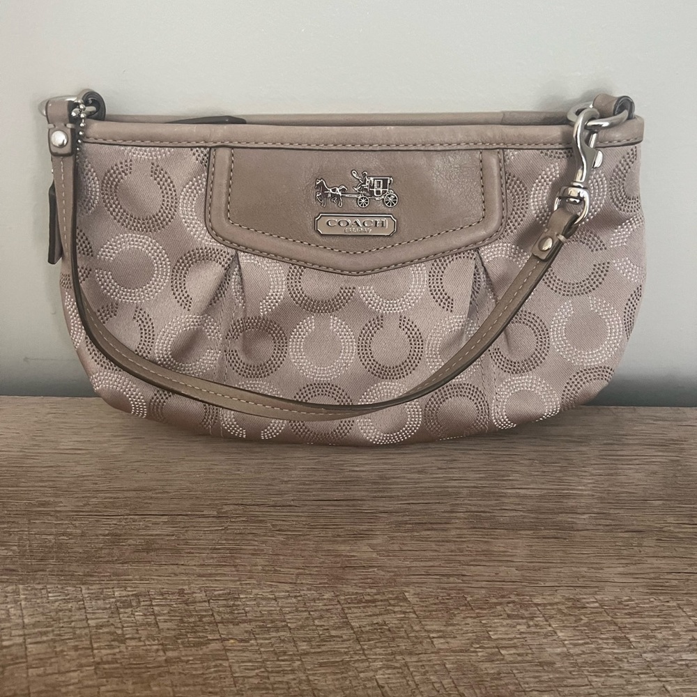 Coach Signature Fabric Wristlet